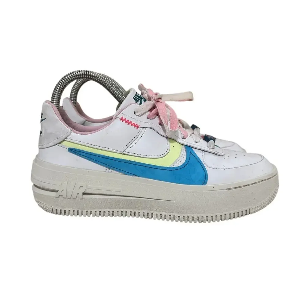 Nike Air Force 1‎ Shadow Pastel Multi-Color Sneakers Size 6.5 Pink Blue Yellow